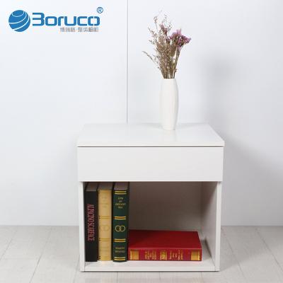 China Modern Cheap Custom Square Bedside Melamine Square Bedroom Table End Furniture Wooden Night Stand for sale