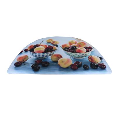 China Anti-fatigue Customized Printed Reception PVC Door Mat Semicircle Anti-fatigue Kitchen Mat for sale