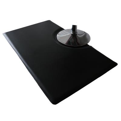 China Comfortable Anti-fatigue Barber Shop Anti-fatigue Floor Mat Black Rectangle Salon Mat Office Mat for sale