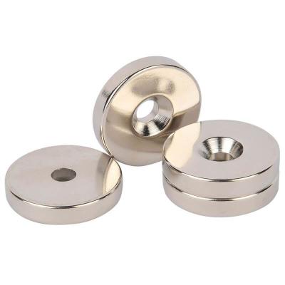 China N42 Neodymium Magnets Neodymium Countersunk Ring Magnet ISO9001 Certified for sale