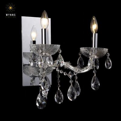 China Maria Theresa Decorative Classic Style European Crystal Sconce Lamp With Led Edison Bulbs for sale