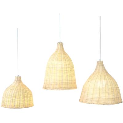 China Bamboo Modern Tropical Rattan Style Chandelier Pendant Lighting for sale