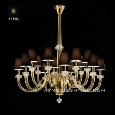 China Art Decor Italy Gold Glass Chandelier Auto CAD Layout, Project Installation for sale