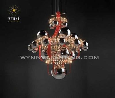 China Modern Custom Make Quasar Design Glass Ball Suspended Lighting for sale