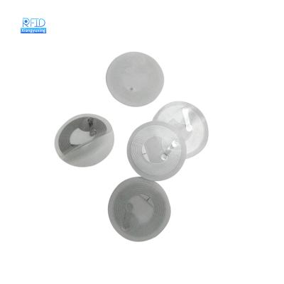 China Customized 25mm 13.56Mhz ISO14443A RFID Sticker Waterproof/Waterproof NFC 215 Card Coin Tag for sale