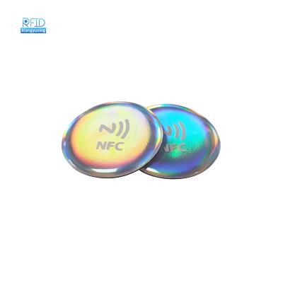 China Custom waterproof/waterproof logo printed nfc tag pvc printer epoxy tag for social media nfc for sale