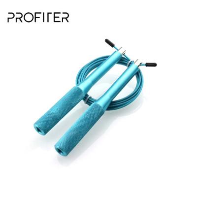 China Fitness Aluminum Length Wire Handle+PVC/PU+Steel Adjustable Speed ​​Jump Rope for sale