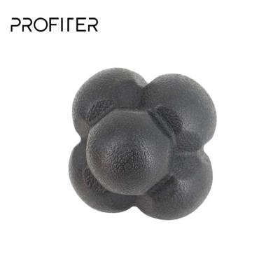 China Strip Fitness Agility Training Solid Rubber Balls Hexagon Reaction Ball for sale