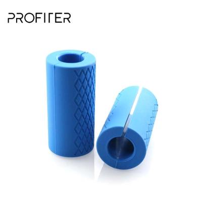 China Custom Logo Silicone Thick Fat Dumbbell Handles Silicone Barbell Grips for sale