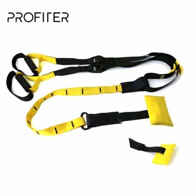 China Nylon Belt+Metal Loop Fitness Home Gym Suspension Trainer Yoga Exercise Straps Kit for sale