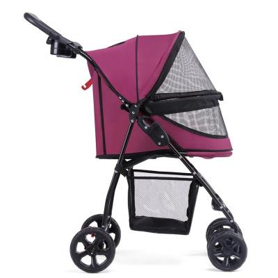 China Sustainable HOT SALE 4 Wheels Stylish Pet Stroller And Pet Cart for sale