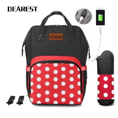 China With the most expensive USB large capacity portable waterproof mother and baby diaper backpack mommy bags for sale