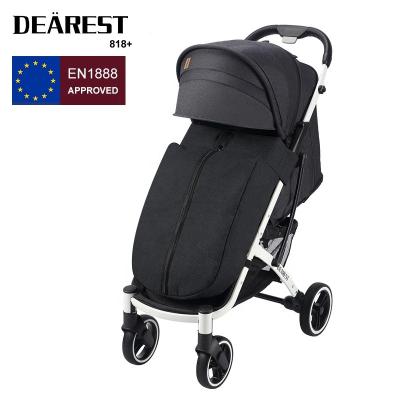 China Most Expensive 818+ Pram 2021 New Style Fashionable Luxury Black Frame With Zipper Foot Cover Baby Stroller And Big PU Wheels Most Expensive for sale