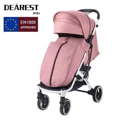 China 2021 New Luxury Design Light Weight Black Frame With Zipper Foot Cover 818+ Baby Stroller And Large PU Wheels Most Expensive for sale