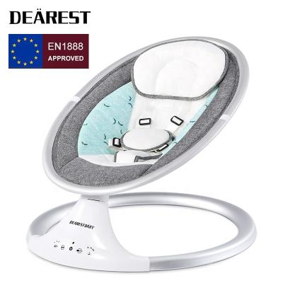 China Traditional Indoor Remote Control Automatic Electric Infant Cradle Rocking Bed Baby Swing Chair with Blue Tooth Music for sale