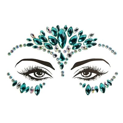 China Temporary Party Joy Hot Face Jewels Gem Stickers Rhinestone Facial Festival Diamond Face Eye Jewels Glue Resin Temporary Tattoo Jewels for sale