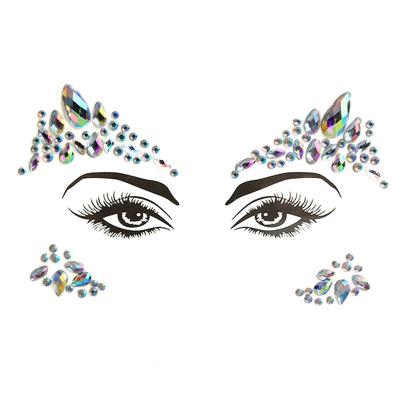 China Temporary Party Joy Hot Sale Rhinestone Mermaid Sexy Face Jewels Body Eye Decorative Stickers Crystal Adhesive Temporary Party Stickers for sale