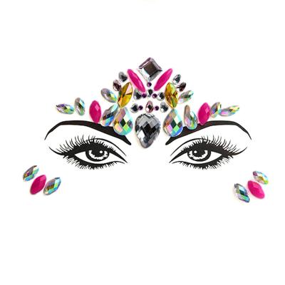 China Temporary Party Joy Manufacture Fashion Face Jewels Gem Stickers Rhinestone Festival Makeup Sticker Glitter Face Sticker Cosmetics for sale