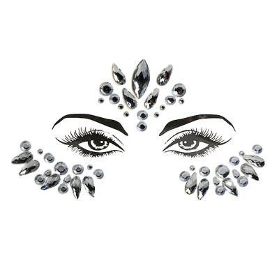 China Temporary Party Joy Fashion Face Jewels Gem Stickers Rhinestone Facial Festival Bulk Diamond Face Body Jewels Glue Resin Face Jewels for sale