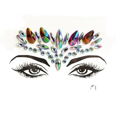 China Temporary Party Joy Wholesale Fantastic Disposable glitter Face Jewels Gem Sticker Rhinestone Make a Face Sticker Custom Face Art Stickers for sale