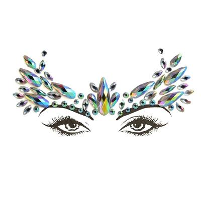 China Temporary Party Joy Hot Sale Rhinestone Mermaid Face Jewels Body Eye Stickers Crystal Gem Stones Temporary Party Stickers for sale