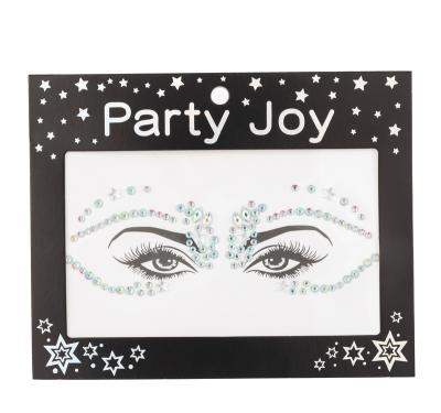 China Temporary Party Joy Manufacture Fashion Face Jewels Gem Stickers Rhinestone Festival Makeup Sticker Glitter Pearl Face Sticker Cosmetics for sale