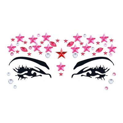 China Temporary Party Joy Beauty Face Gem Forehead Tattoo Sticker Eye Face Jewel Rhinestone Stickers for Party Acrylic Star Face Art Sticker for sale