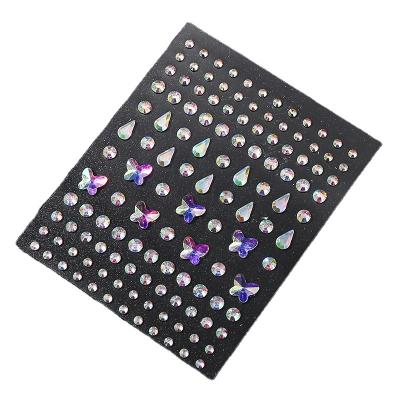 China Temporary Party Joy Hot Sell Party Adhesive Face Jewelry Diamond Body Face Eyebrow Tattoo Sticker Glitter Crystal Temporary DIY Stickers for sale