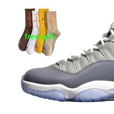 China Fashion Trend Cool Gray Wholesale Price Top Quality Unisex Basketball Shoes New 11 Retro Cool Gray 2021 for sale