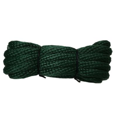 China Polyester Direct Selling Accept Custom 19mm*3.05m Green Polyester Solid Braiderd Rope for sale