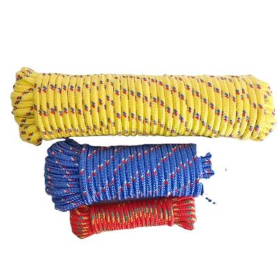 China Factory Colorful Hot Sale Rope Whole Size And Multi Color PP Braided Rope Used In Household Rope for sale