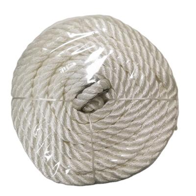 China Cost Effective Custom White Polyester Customization Packing Rope 10mm*30.5m Polyester Twisted Rope for sale