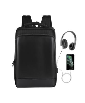 China With USB popular hot sale black backpack backpack waterproof fashion for sale