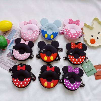 China Fashion Cartoon Shape Purse Princess Minnie Coin Purse and Cute Mickey Donut Shape Toddler Purses Girls for sale