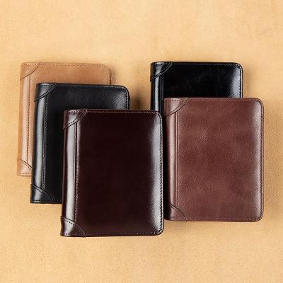 China Wholesale Waterproof Men Wallet Credit Business Card Holders Pinch Men Wallet Genuine Leather for sale