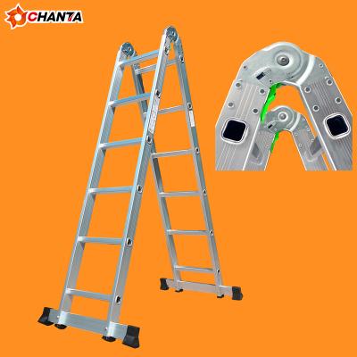 China Aluminum Folding Ladders Home Fixing Use Indoor Domestic Aluminum Double Side Step Ladder for sale