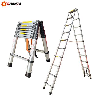 China Folding ladders double ladder side telescopic equilateral telescopic ladder high quality and low price made in china step stairs ladder for sale