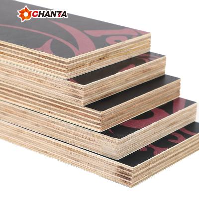 China Modern mixed grade hardwood chanta formwork building waterproof sheet15mm 18mm building film faced plywood for sale