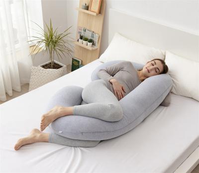 China Manufacture Cooling Wholesale Soft C Shaped Full Body Sleeping Pregnancy Pillow With Detachable Velvet Pregnancy Pillow Case for sale