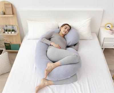 China Best Pregnancy Body Pillow Cooling Pillow Maternity Pregnancy With Tank Top Gray Color Cover for sale