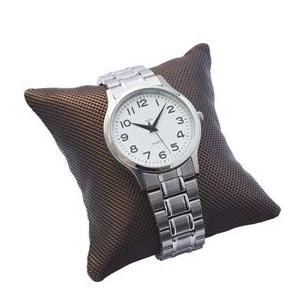 China Handmade Jewelry Display Stands Embossing Printed Watch Pillows Cushions In Brown Color for sale