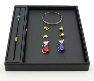 China Velvet Material Jewelry Storage Trays Exhibition Showcase Trays For Ring / Necklace for sale