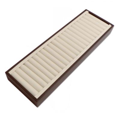 Cina Combinazione flessibile dei gioielli del cioccolato di stoccaggio dei vassoi 21 dei braccialetti del grande vassoio beige dell'esposizione in vendita