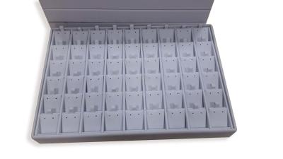 China White Leatherette Jewelry Storage Trays With 54 Individual Display Pads for sale