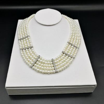 China White Leather Necklace Bust Display Stand Eco Friendly Delicated Arts For Ladies for sale