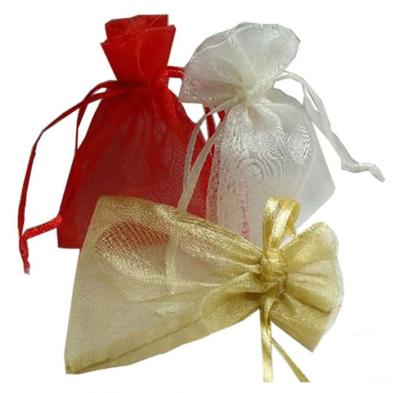 China Wedding Gift Drawstring Jewelry Pouch ISO9001 Approved Comfortable Organza Bags for sale