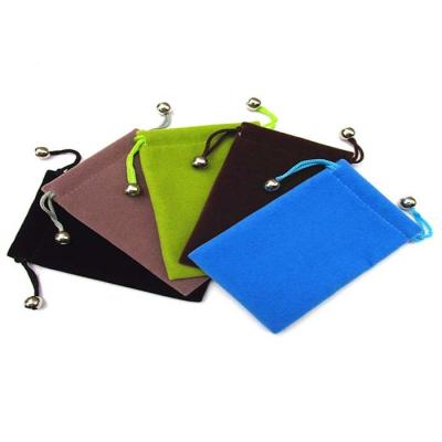 China Custom Printed Suede Jewelry Pouch Cadmium Free Fabric For Christmas Gifts for sale