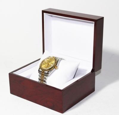 China Classic Jewelry Wooden Box With White Leather Pillow  , Wooden Watch Box for sale