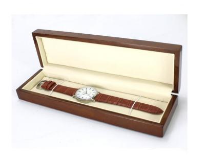 China Caja de embalaje del negocio del reloj rectangular del regalo/joyero de madera hecho a mano en venta