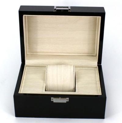 China Caja de madera de la joyería de gama alta del rectángulo con el logotipo de la impresión de pantalla de seda en venta